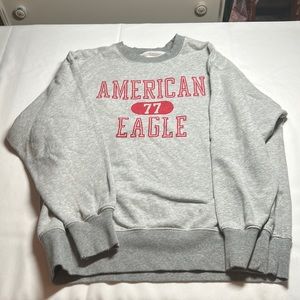 American Eagle Distressed Grey Hoodie